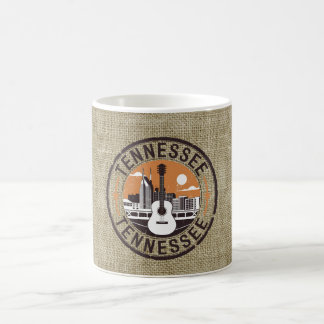 Retro Tennessee Travel Frimärke Kaffemugg
