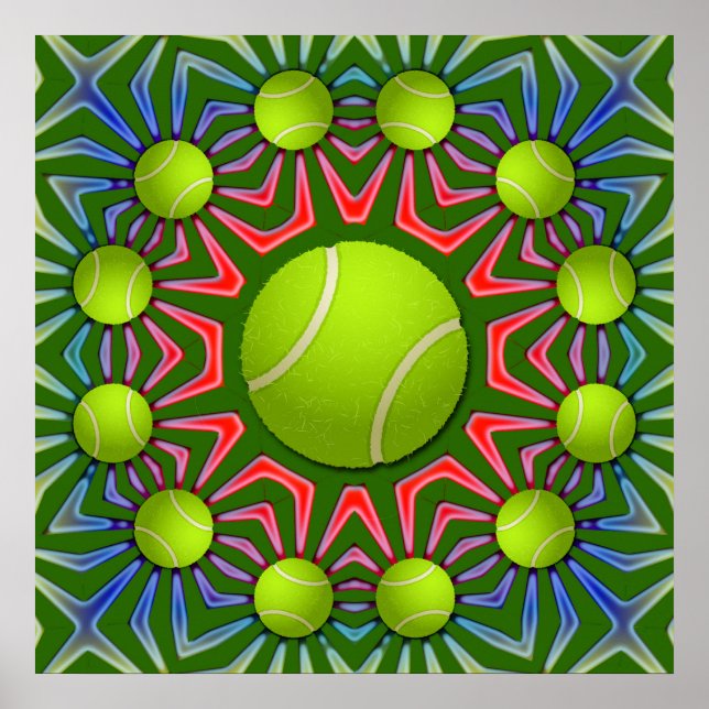 RETRO TENNIS BOLL POSTER (Framsidan)