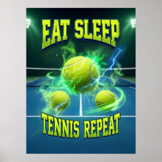 Retro Tennis Bootleg Elektrisk Poster