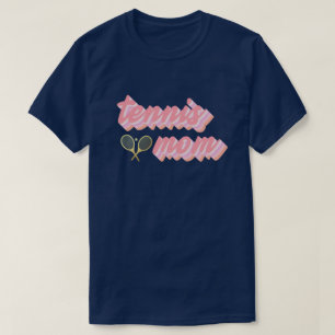 Retro Tennis Mamma text och ramverk T Shirt