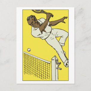 Retro tennis-mästerskap vykort