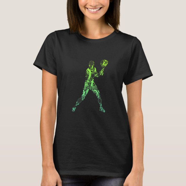 Retro tennis player match ball man with bat t shirt (Framsida)