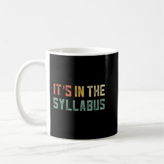 Retro Tenure Professor dess i Syllabus College Kaffemugg