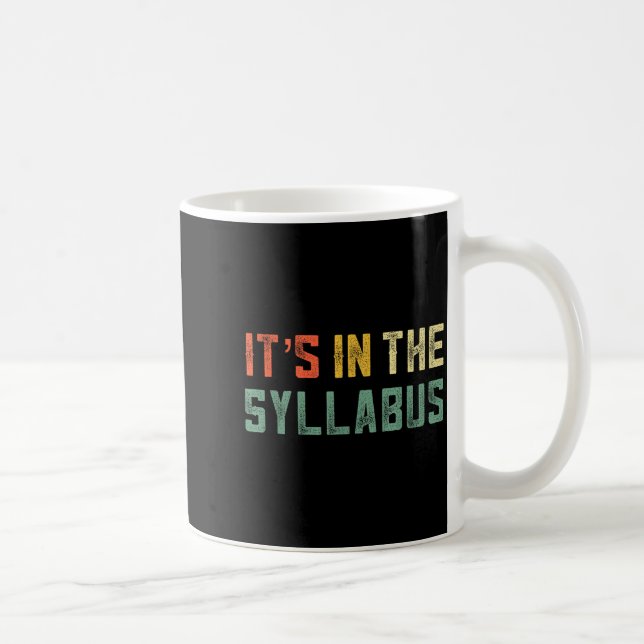 Retro Tenure Professor Det Står I Kursplanen Colle Kaffemugg (Höger)