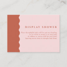 Retro Terracotta & Rosa Vågigt Visning Shower