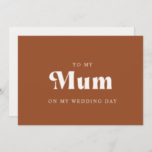 Retro Terracotta till min morsa på min bröllopsdag