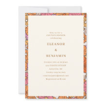 Retro Terracotta Yellow Fall Coed Couples Shower