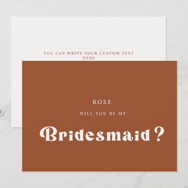 Retro Terrakotta Brudtärna Förslag (Fram/baksida)