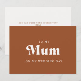 Retro Terrakotta Till min mamma på min bröllopsdag