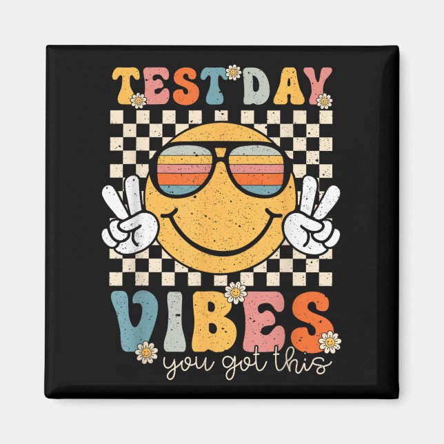 Retro Test Day Vibes You Got This Motivation Teach Magnet (Framsidan)