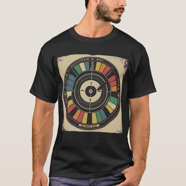 Retro Test Mönster - Broadcast Circle T-Shirt (Framsida)