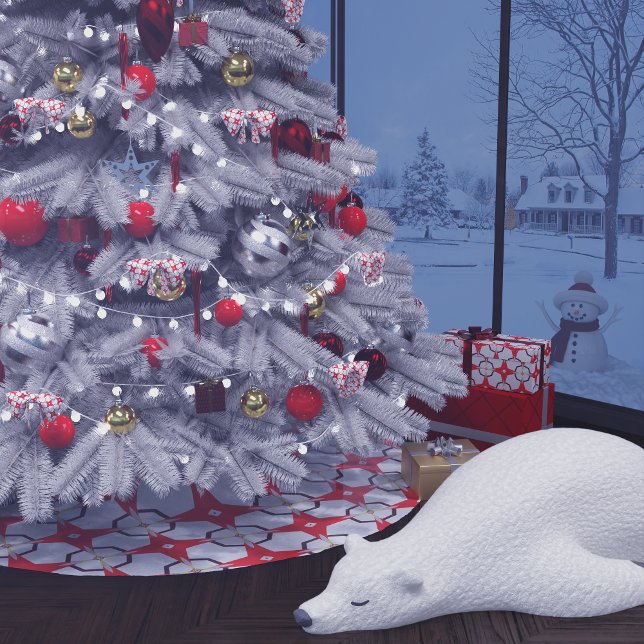 Retro Test Mönster Julgransmatta Borstad Polyester (Skapare uppladdad)