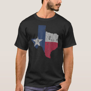 Retro Texas Flagga Karta Manar Women Kids Youth Bo T Shirt