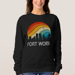 Retro Texas Fort Worth Siluett Vintage Urban Skysk T Shirt