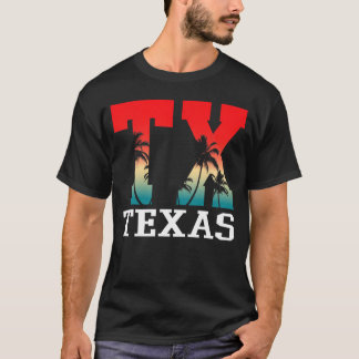 Retro Texas Handflatan Träd Souvenirs Vintage T Shirt