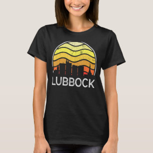 Retro Texas Lubbock Visitors Skyline Vintage Urban T Shirt
