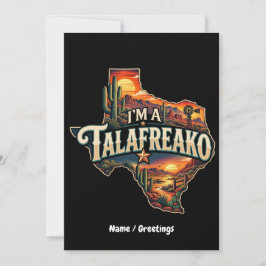 Retro Texas öken solnedgång 'Jag är en Talafreako' Inbjudningar