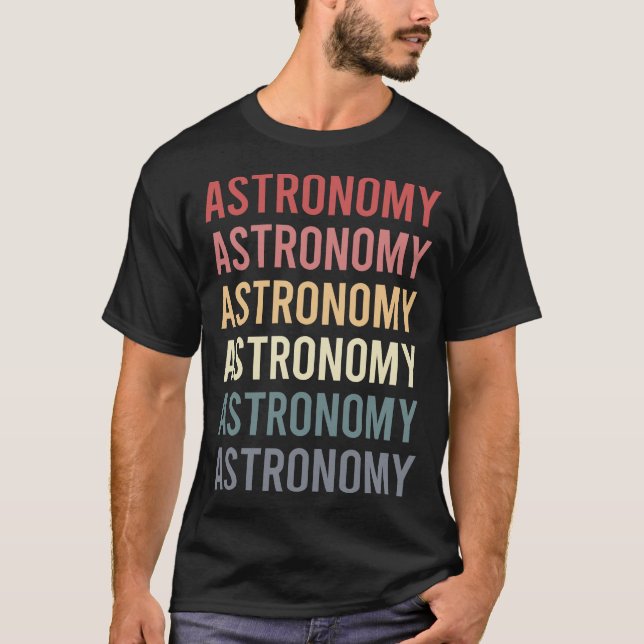 Retro text astronomi t shirt (Framsida)