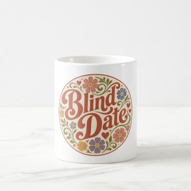 Retro text blind kaffemugg (Center)