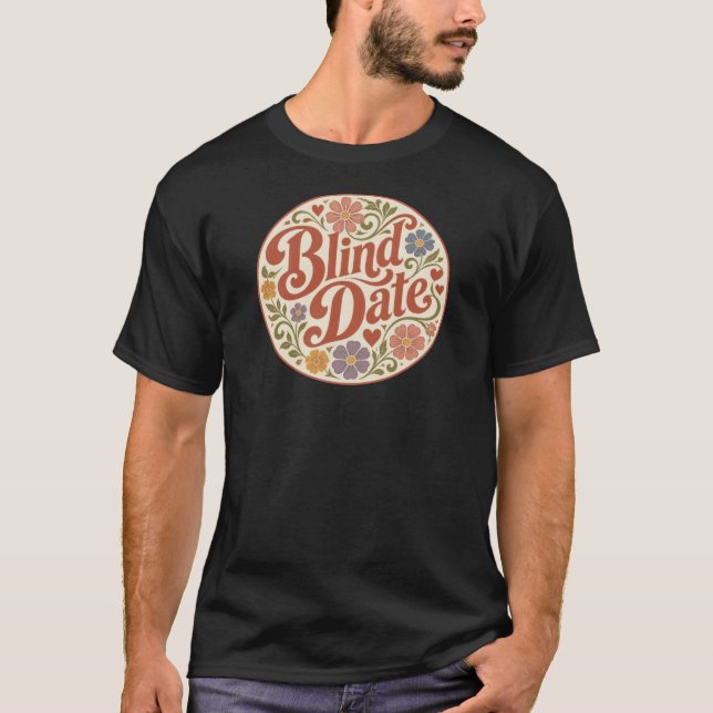 Retro text blind t shirt (Framsida)