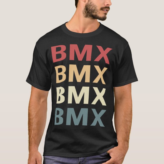 Retro Text BMX T Shirt (Framsida)