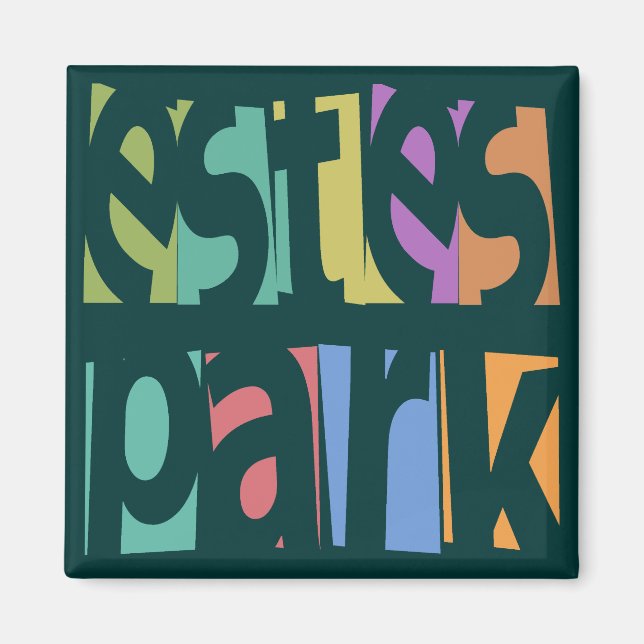Retro-text för Estes Park Magnet (Framsidan)