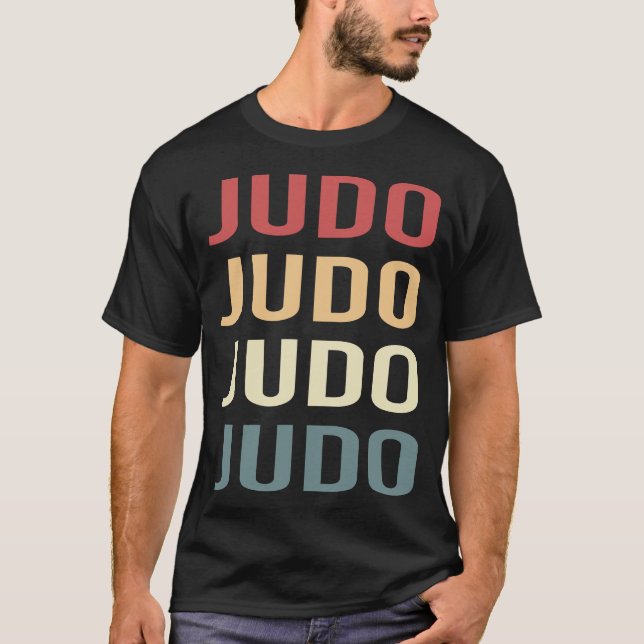 Retro Text Judo T Shirt (Framsida)