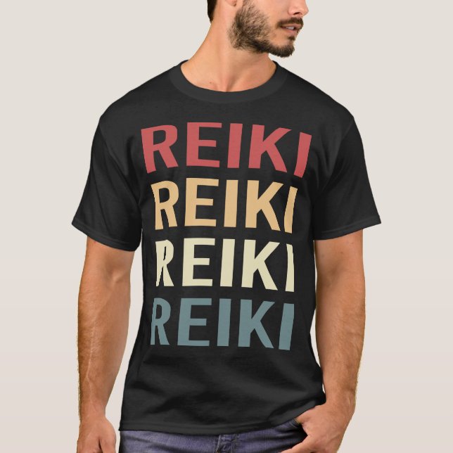 Retro Text Reiki T Shirt (Framsida)