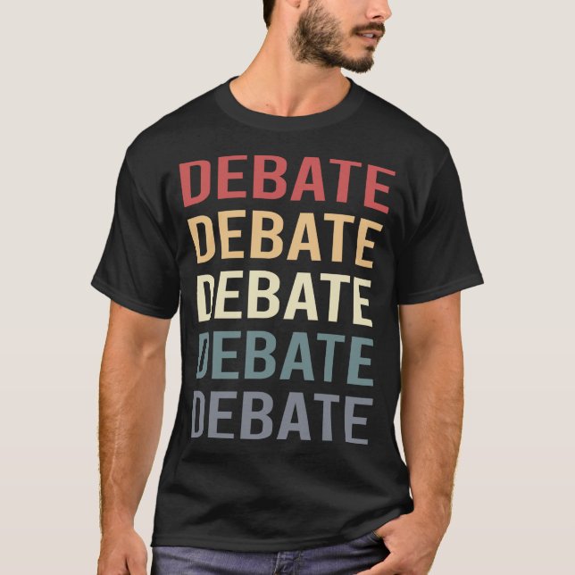 Retro textdebatt t shirt (Framsida)