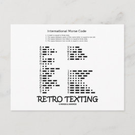 Retro Texting (Internationell morse-kod) Vykort