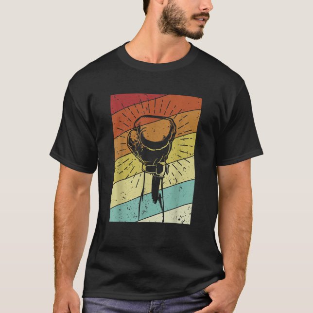Retro thailändsk boxare kickboxare boxare boxare k t shirt (Framsida)