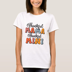 Retro Thankful Mamma Thankful Mini - Fall T Shirt