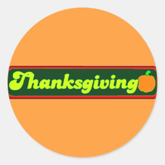 Retro Thanksgiving Decal Runt Klistermärke