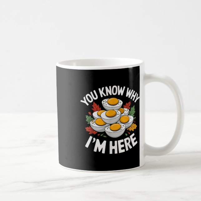 Retro Thanksgiving Dinner You Know Why Im Here Dev Kaffemugg (Höger)