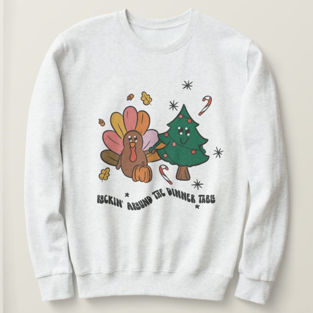 Retro Thanksgiving jul T Shirt (Design framsida)