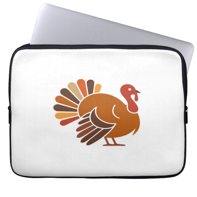 Retro Thanksgiving Turkiet - Fall Harvest Design C Laptop Fodral (Framsidan)