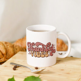 Retro-Thanksgivingen för tankfull avtryckning Kaffemugg