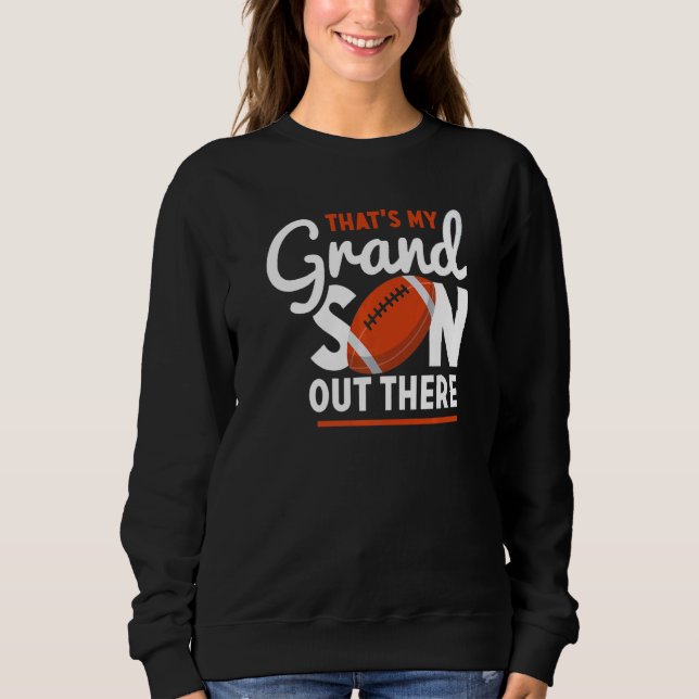 Retro That's My Grandson Out There American Footba T Shirt (Framsida)