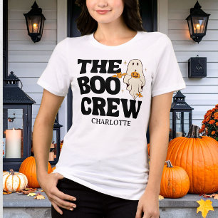 Retro The Boo Crew Kuslig Halloween T Shirt