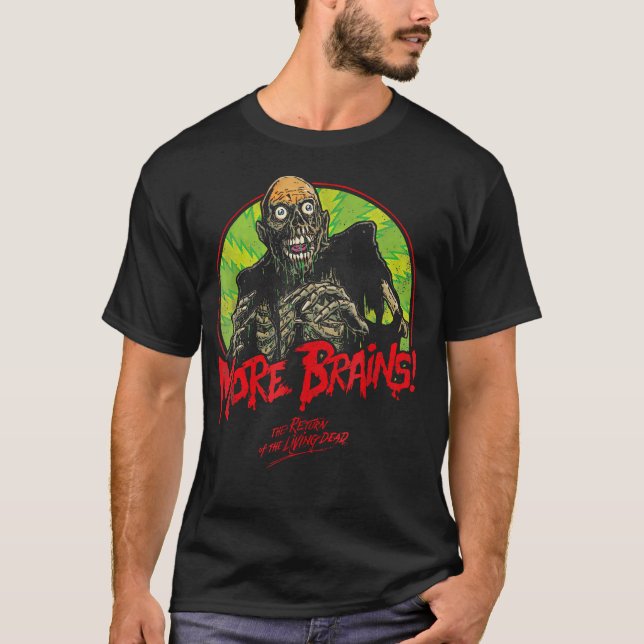 Retro the Living Scary Dead Tarman Zombi T Shirt (Framsida)