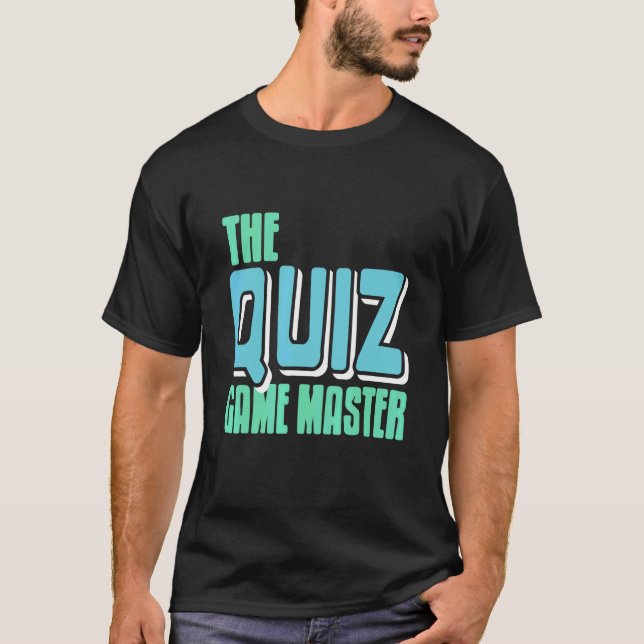 Retro The Quiz Game Master Awesome  Present T Shirt (Framsida)