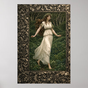 Retro The Wood Beyond the World av William Morris Poster