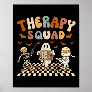 Retro Therapy Squad SpT Team Halloween Speec Poster