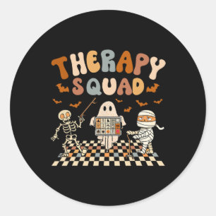 Retro Therapy Squad SpT Team Halloween Speec Runt Klistermärke