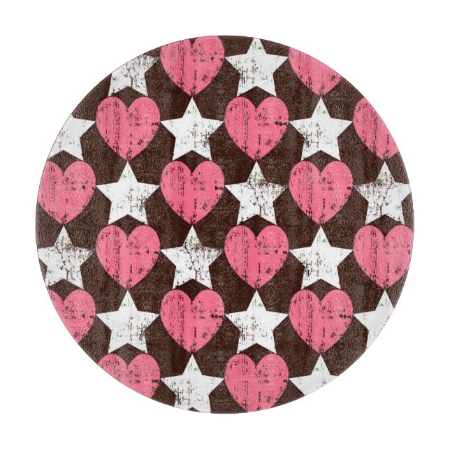Retro Threadbare Hearts Stars Struktur (Framsidan)