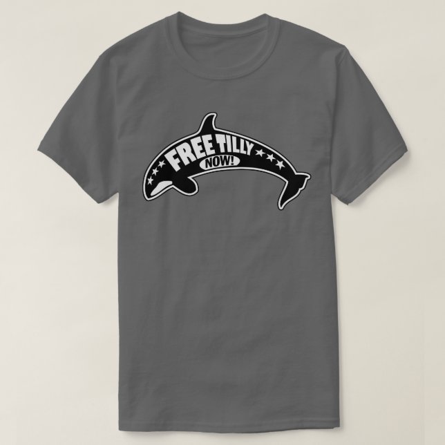 Retro Throwback Free Tilly NOW Orca Conservation T Shirt (Design framsida)