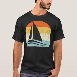 Retro Throwback Vacation för Vintage av segelbåt T Shirt