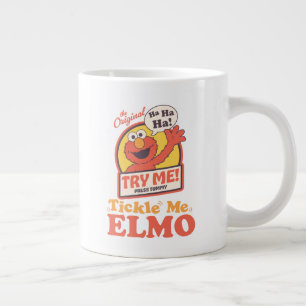 Retro Tickle Me Elmo Vågande Grafik Jumbo Mugg
