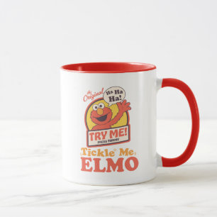 Retro Tickle Me Elmo Vågande Grafik Mugg