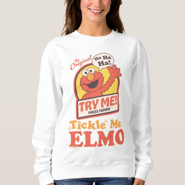 Retro Tickle Me Elmo Vågande Grafik T Shirt (Framsida)